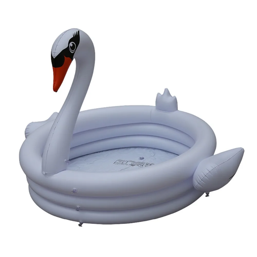 Diameter 150cm swan inflatable Children's inflatable baby pool water fishing pond marine ball pool (3)1