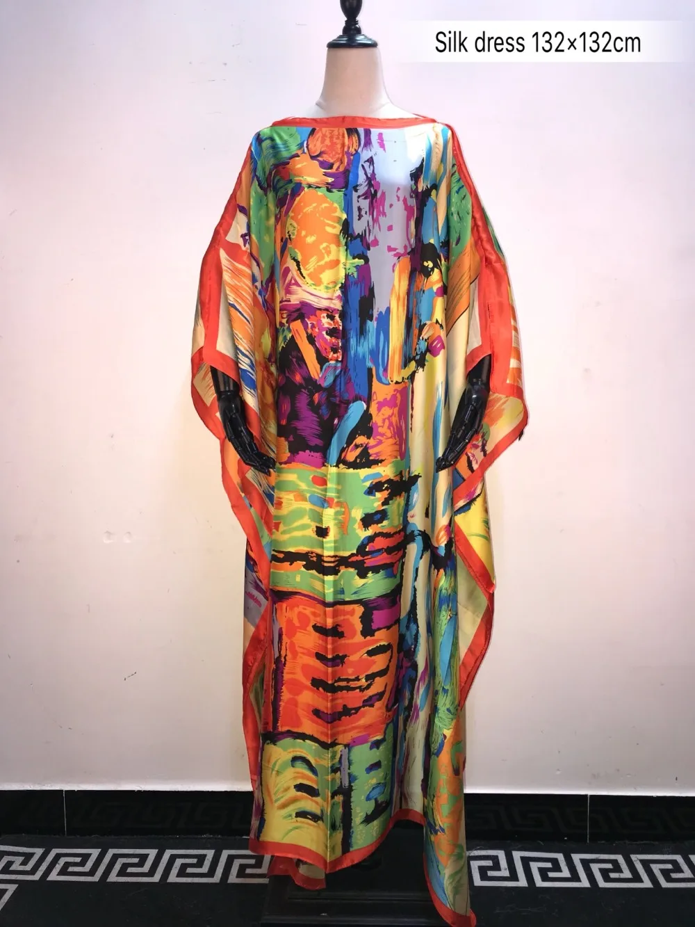 

African dresses fo women 2019 beautiful printed summer silk long dress for women size 132cm x132cm muslim women dress