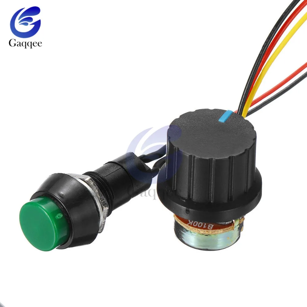 30A DC 6V-60V 12V 24V 48V PWM Motor Speed Controller Digital LED Display 0~ adjustable 15KHZ With potentiometer switch