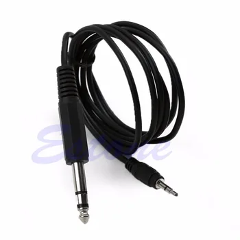 

5Ft 1.5m 1/4" 6.35mm TRS Stereo Male To 1/8" 3.5mm Male Plug Aux Cable Cord Char - L060 New hot