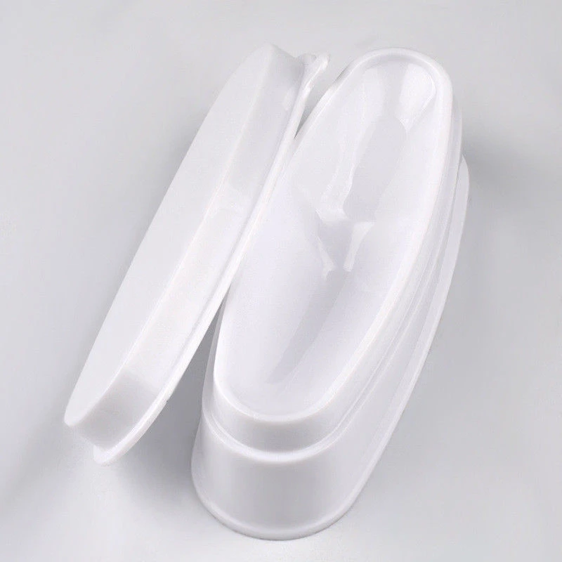 Shellhard 1pc White Nail Dipping Powder French Tray PVC Manicure Mold Nail Dip Container For Nail Art Tool