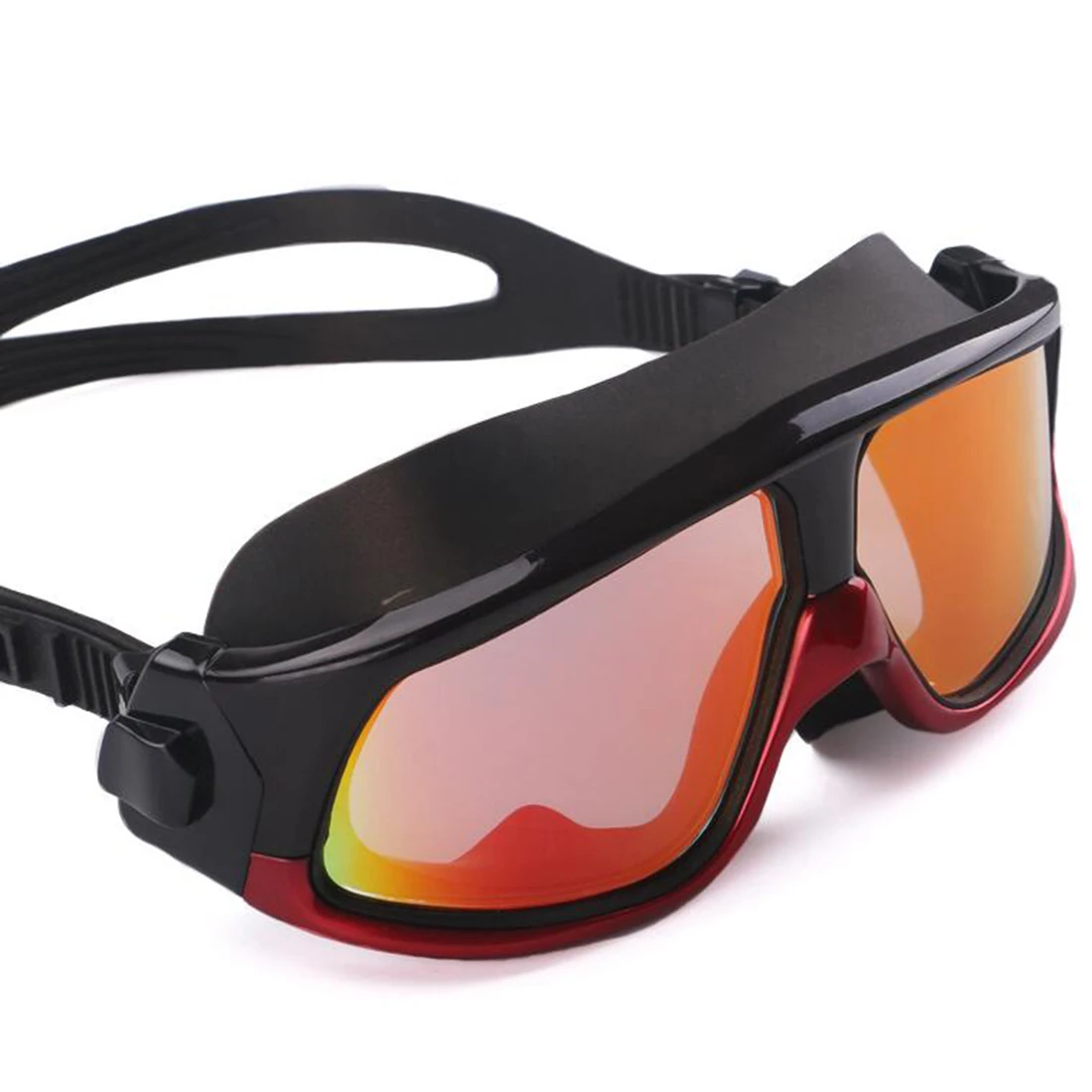 Venta caliente cómodo silicona gran marco nadar gafas Natacion gafas Anti-niebla UV hombres mujeres natación máscara impermeable
