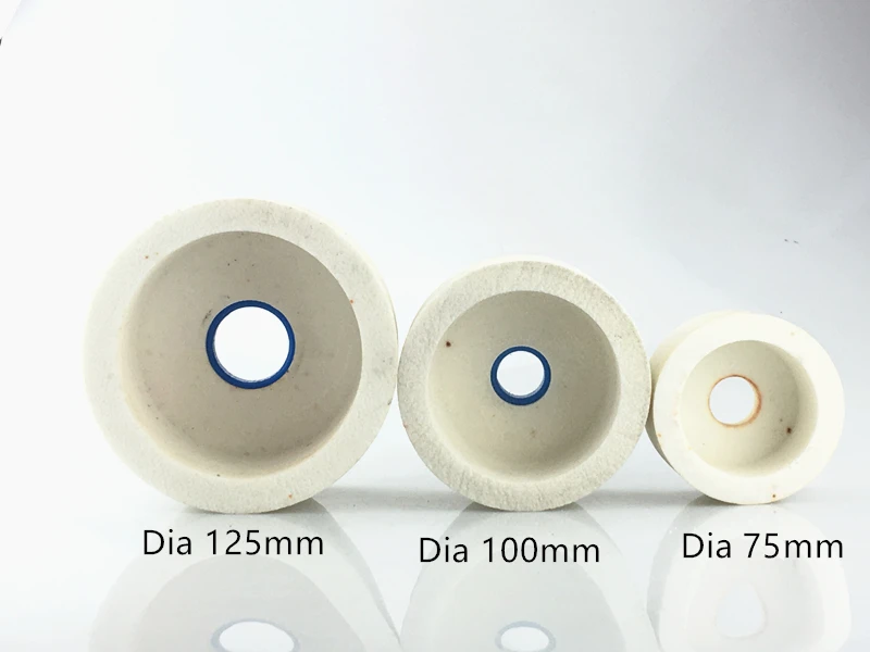 Jrealmer 1pcs Cylinderial Dia75/100/125mm White corundum grinding wheel high quality White corundum abrasive wheel grinding wheel