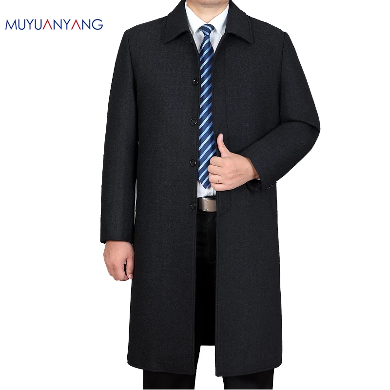 Мужской шерстяной пиджак Mu Yuan Yang деловая повседневная куртка х длинная 3XL