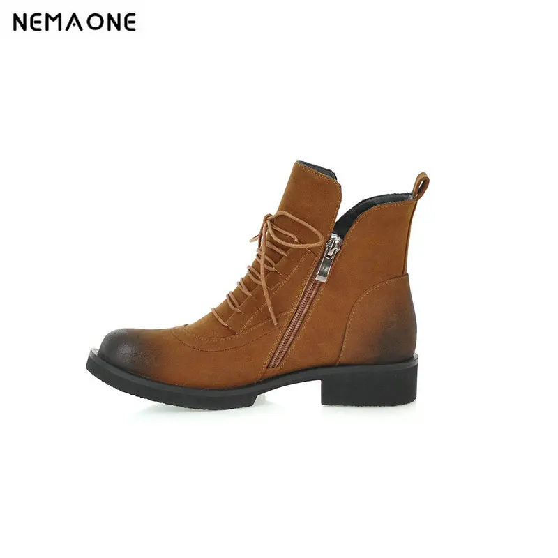 

2019 women fashion and personality ankle women boots 3cm low heels women shoes spring autumn casual party shoes