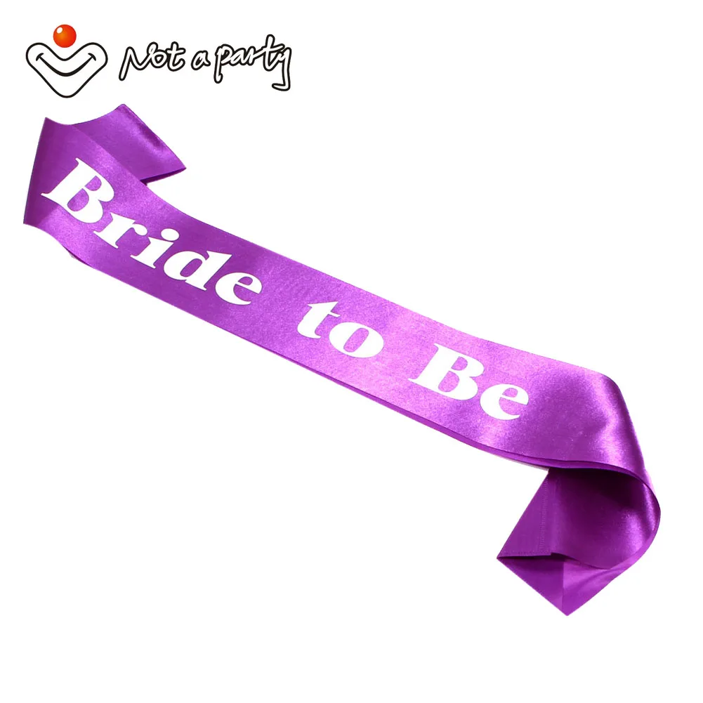 12pcs Purple Bride To Be Sash Wedding Party Bachelorette Girls