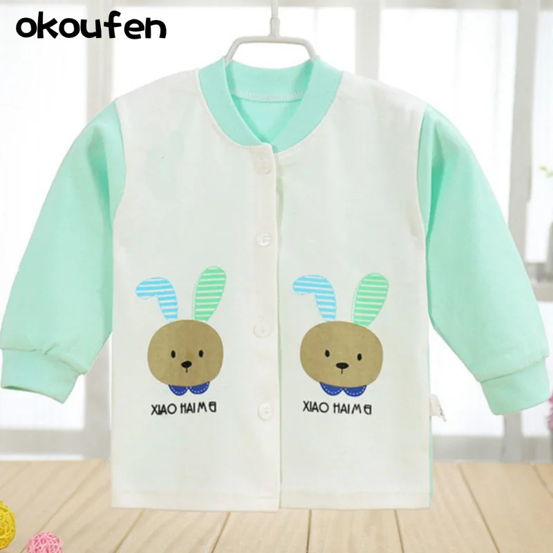 

okoufen 2019 toddler boys and girls clothing spring and autumn children cotton baby clothes jackets Home Furnishing single coat
