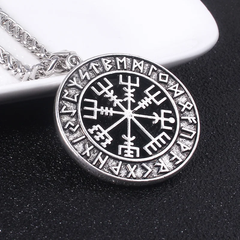 فايكنغ مجوهرات فايكنغ البوصلة رون قلادة المعلقات خمر جولة فايكنغ Vegvisir القلائد النساء الرجال المختنق هدية فايكنغ مجوهرات فايكنغ البوصلة رون قلادة المعلقات خمر جولة فايكنغ Vegvisir القلائد النساء الرجال المختنق هدية