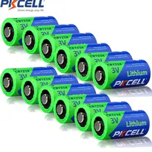 12 sztuk PKCELL 3V CR123A CR123 123A CR17345 KL23a VL123A DL123A 5018LC EL123AP Li-MnO2 baterie litowe latarka LED