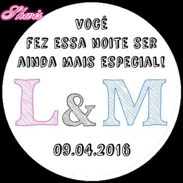 100pcs 50mm personalized favor tag paper stickers customize adhesive