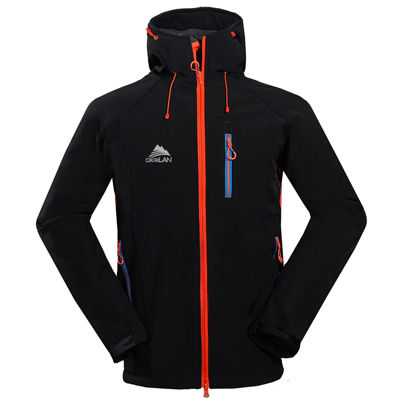 Solid Color Mens Windbreaker Water Resistant Casual Coat