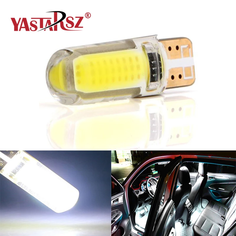 

1pcs T10 W5W Silicone Case 12 Chips COB LED Car Wedge Interior Dome Reading Light WY5W 501 Auto Parking Bulbs Turn Side Lamps