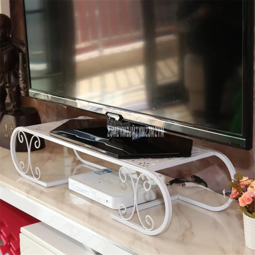 الأوروبية نمط العالمي سطح المكتب LED LCD حامل تلفاز دعم قاعدة الحديد الفن المعادن أقوى مكتب منضدية التلفزيون قاعدة قوس 100*30*20 سنتيمتر