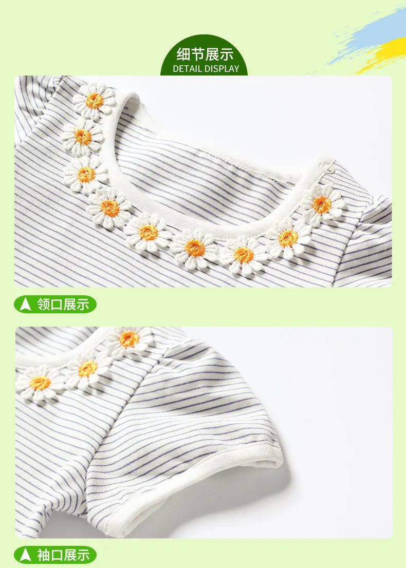 Летний детский комбинезон, мягкие хлопковые легкие ползунки для малыша, детское платье