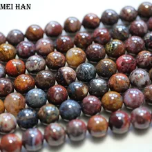 Meihan(48 шт./компл./37 г) натуральные 7,5-8 мм винтажные Pietersite Гладкие Круглые бусины для изготовления ювелирных изделий