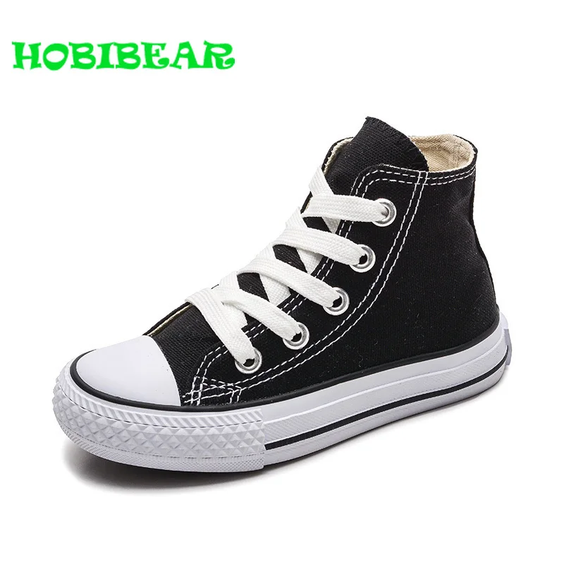 Hot Sale Boys Casual Kids Shoes Yellow Red Girls High Top Canvas Shoe Spring Autumn Children Flat Sneakers Baby Boys School Shoe