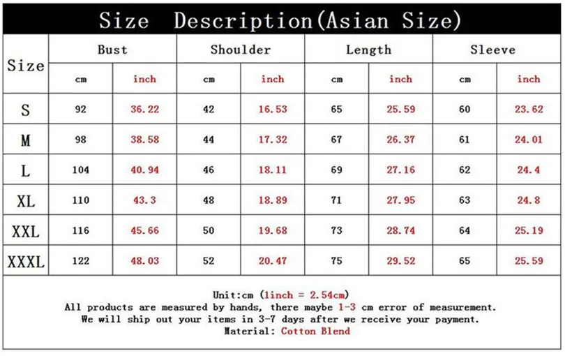 S-XXXL
