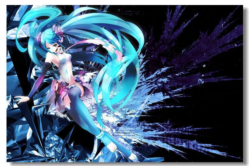 Free Ship Hatsune Miku Vocaloid Japanese Anime Custom Canvas Poster Stylish Wallpaper Classic Wall Sticker Nice Gift Pn 702 Wall Stickers Aliexpress