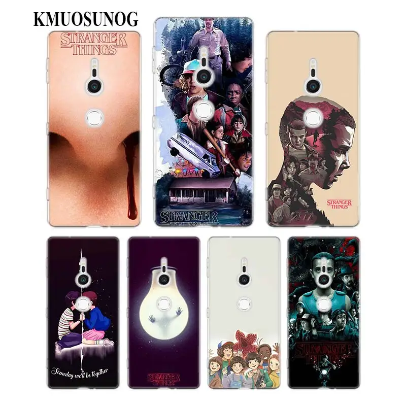 

Transparent Soft Silicone Phone Case Stranger Things for Sony Xperia E5 XA1 XA2 M5 Z5 XZ1 XZ2 Compact