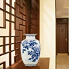 Elegant Jingdezhen Blue and White Porcelain Vases Fine Bone China Vase Peony Decorated High Quality Ceramic Vase 6