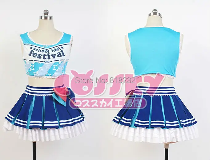 Платье футболка с надписью Love Live School Idol Project Sonoda Umi Cheerleader униформа костюмы для