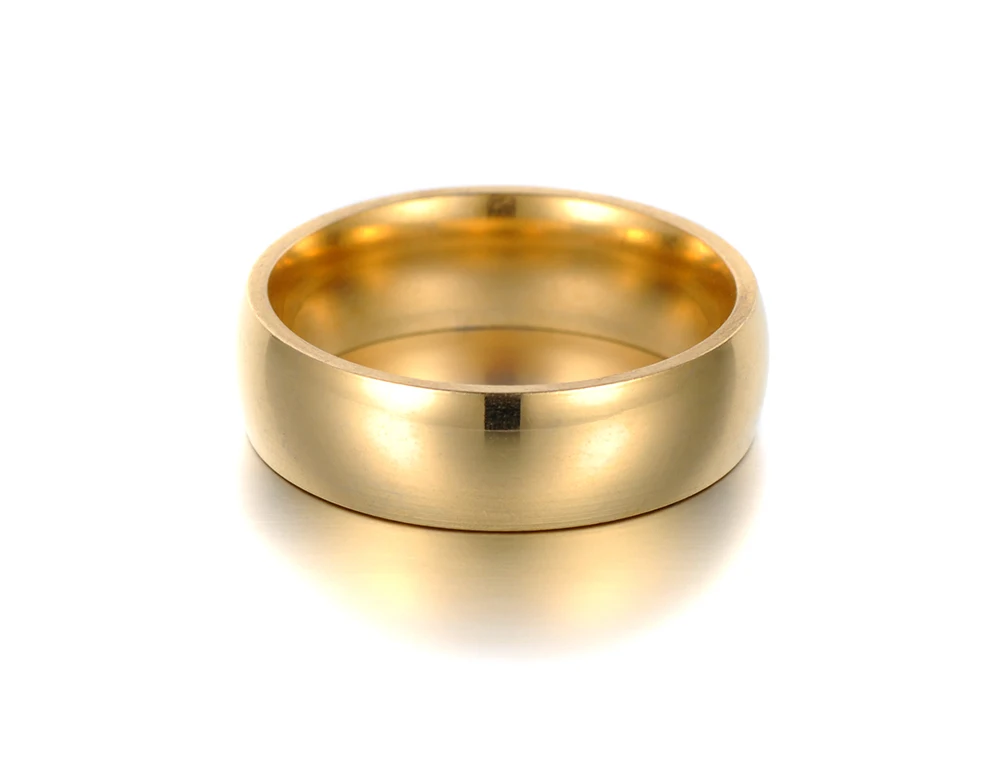 YiKLN трендовые кольца из нержавеющей стали розового золота/серебра/золота антиаллергенные гладкие Свадебные Кольца для пар ювелирные изделия для мужчин и женщин R18115