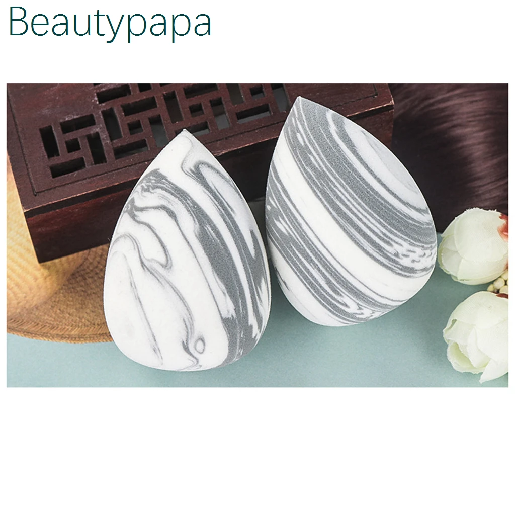 BeautyPaPa, не латексная мраморная губка-блендер, косметическая пуховка, супер мягкий аппликатор для макияжа, тональный крем, консилер