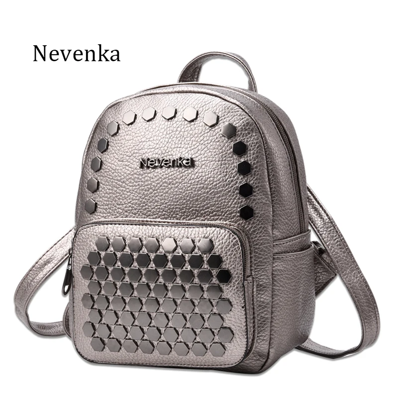 

Nevenka Fashion Women Bag School Lady Backpack PU Leather Bags Student Shoulder Bag Casual Female Backpacks Softback Bags Sac