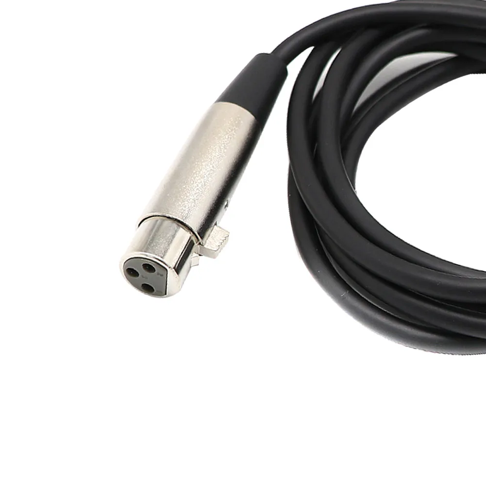 

3 Pin XLR Female to 1/4" 6.35mm Mono Male Plug Audio Cable Microphone Mic Adapter HJ55