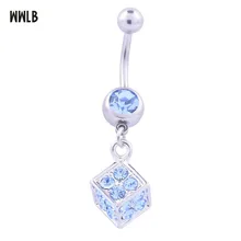 1pc Fashion Surgical Steel Silver Rhinestone Navel belly button rings Bar Piercing Sexy Body Jewelry for women CZ navel piercing