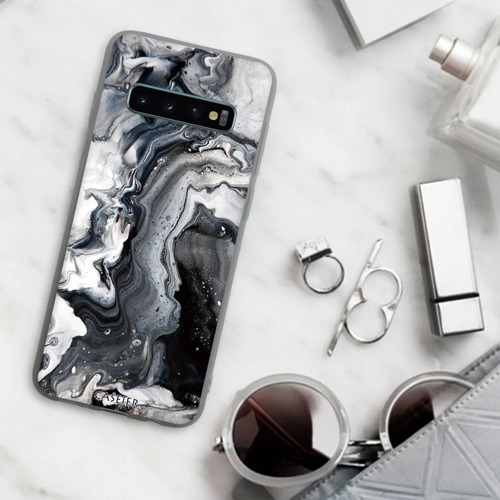 CASEIER Marble Phone Case For Samsung Galaxy A7 2018 S10 S9 S8 Plus Note 8 9 S7 A50 A70 Cover Funda Couque|Бамперы| |
