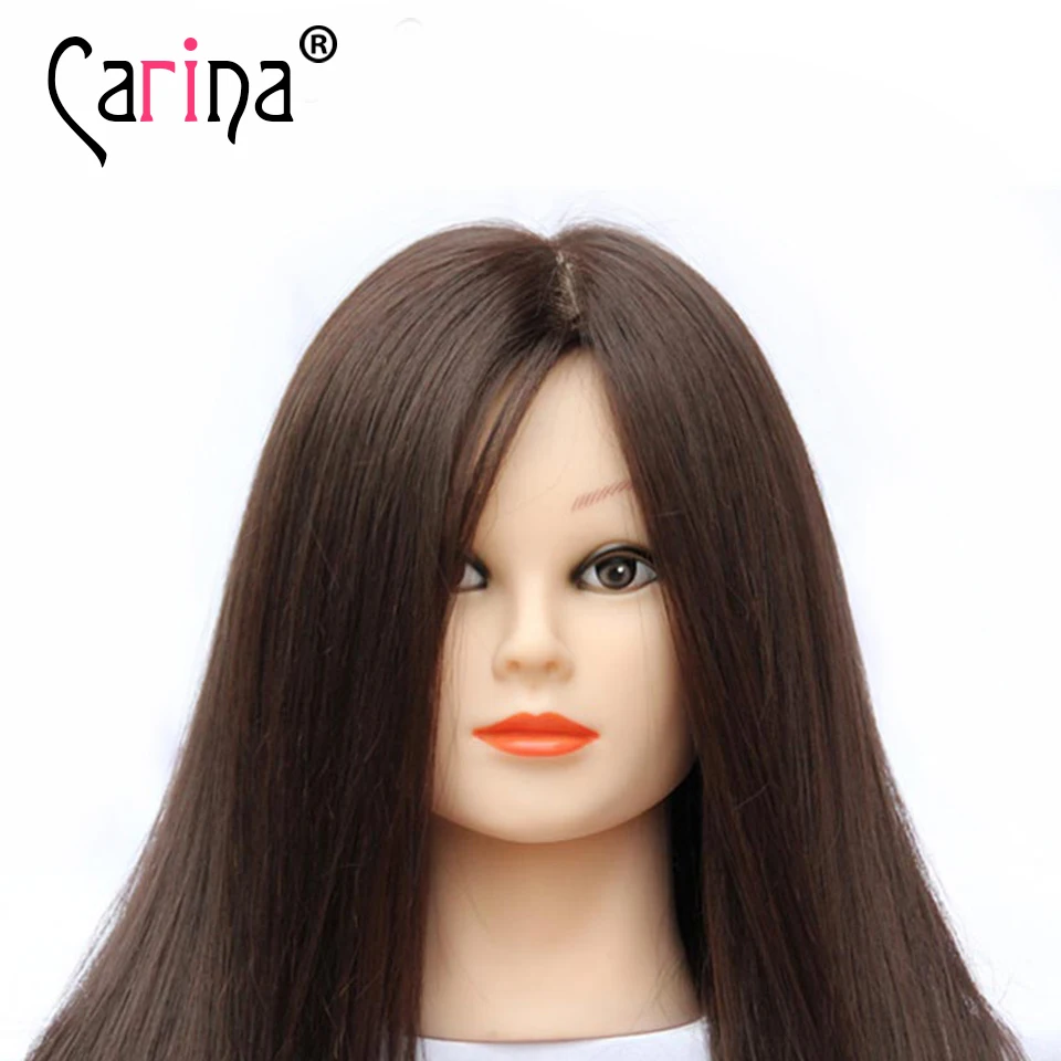 1" настоящие волосы манекен голова для причесок кукла с длинными волосами голова для укладки волос манекен голова с натуральными волосами с бесплатной подставкой