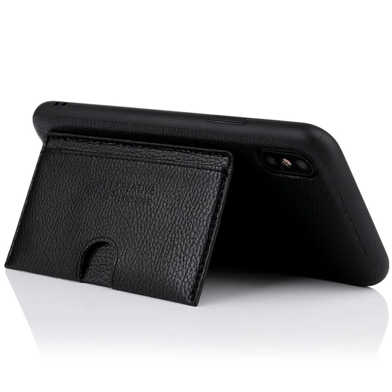 

Wallet Credit Card Slot Leather Back Cover Case For iPhone X 8 7 6 6S Plus Anti-knock Phone Cases