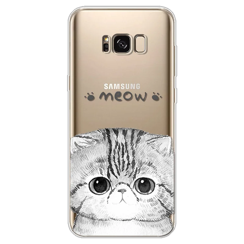 ТПУ кота совы крышка для Samsung Galaxy J2 J3 J5 J7 Prime S5 S6 S7 край S8 S9 плюс A3 A5 A6 A8 Note 8 9 2016 2017 2018