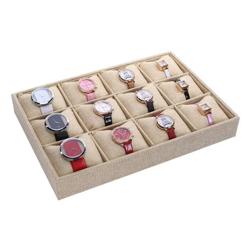 9-24Grids PU Leather Watch Box Case Professional Holder Organizer for Clock Watches Jewelry Boxes Case Display best gift