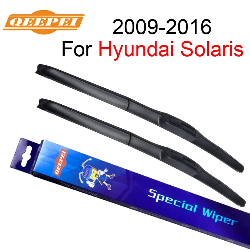 Щетка стеклоочистителя QEEPEI для hyundai Solaris 2009- 26 ''+ 16'' резиновая очистка лобового стекла автомобиля аксессуары CPU702