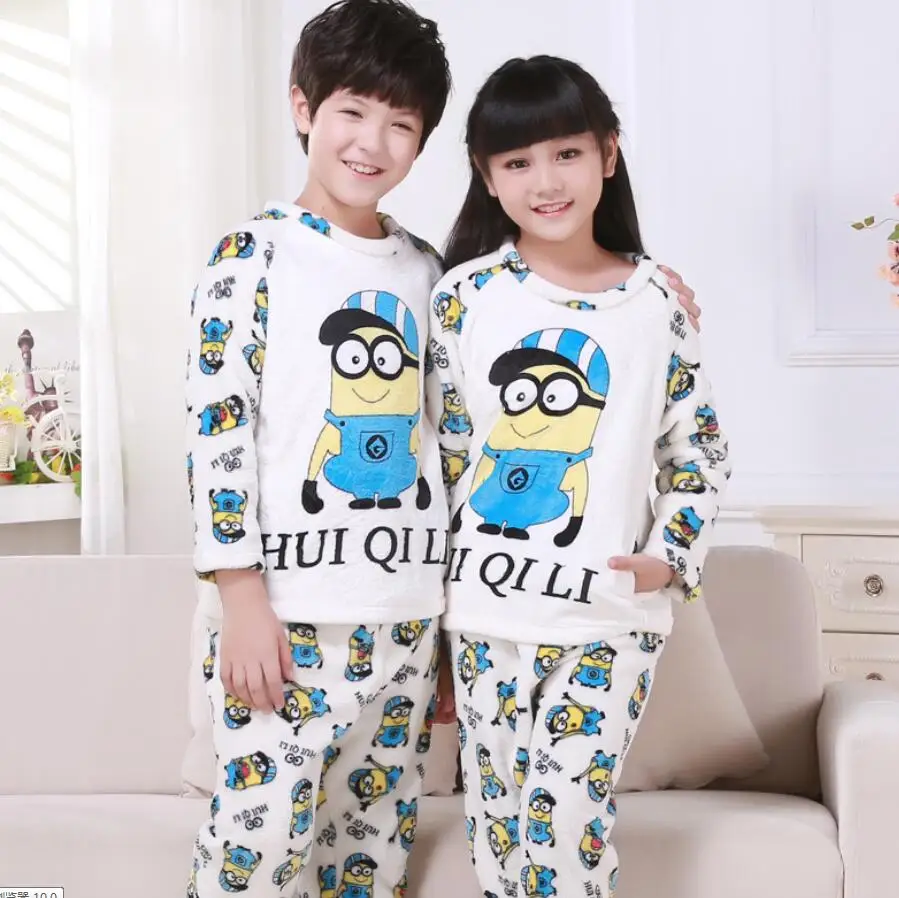 Весенне-Зимние флисовые пижамы для детей от 5 до 14 лет теплая фланелевая одежда для сна домашняя одежда для девочек из кораллового флиса, детские пижамы, домашняя одежда, SYUI - Цвет: model 13