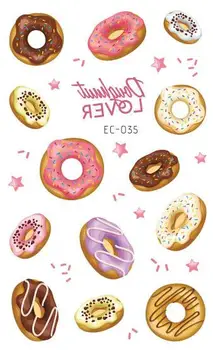 

Waterproof Temporary Tatoo Kids Fake Tattoo Sticker Sweet Donut Biscuits Star Tattoos Tatouage Tatto For Child Boy Girl