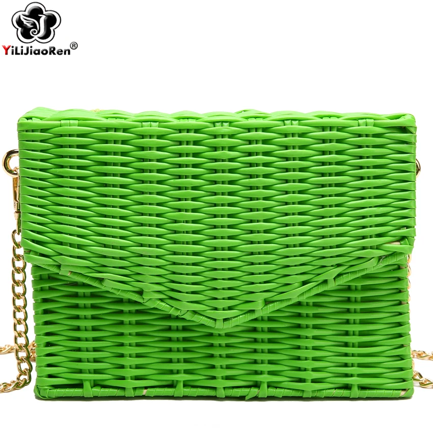 

Fashion Women Summer Beach Bag Rattan Famous Brand Handmade Woven Bags for Women Small Bohemia Shoulder Bag Female Borsa Mare