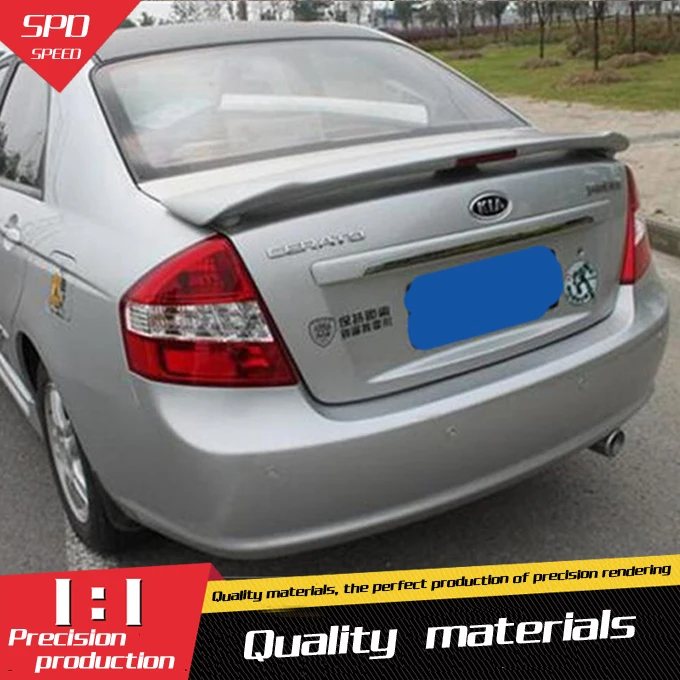 

For Kia Cerato Spoiler High Quality ABS Material Car Rear Wing Primer Color Rear Spoiler For Kia Cerato Spoiler 2008-2013