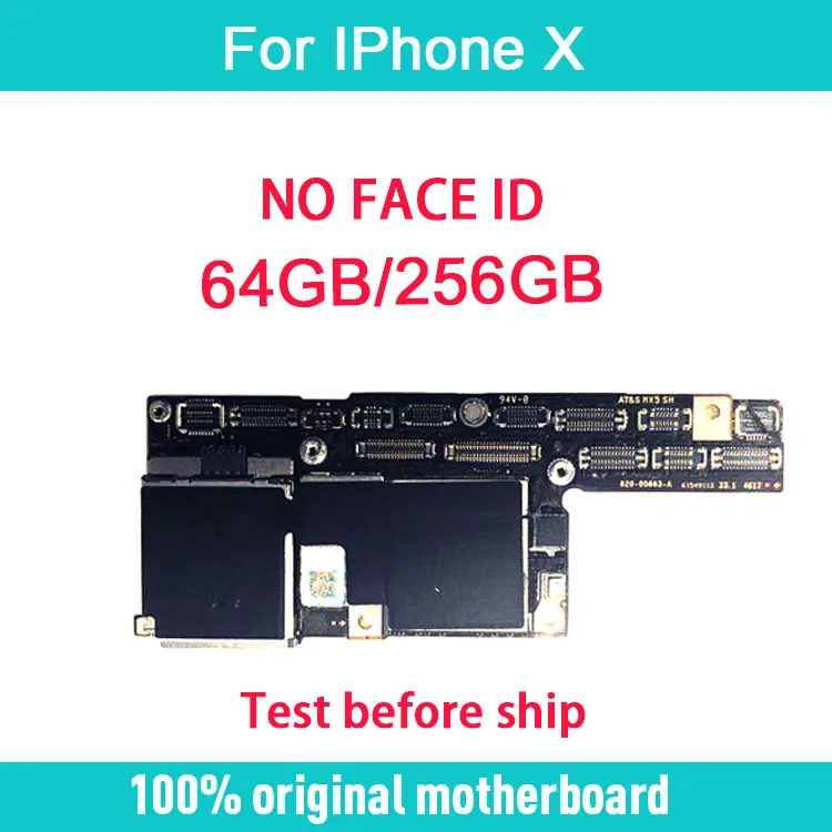 Материнская плата для iPhone X с идентификатором лица/без идентификатора лица