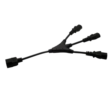 

IEC C14 to 3 x C13 Y Splitter Cord, 10A, 250V , IEC male to 3 female