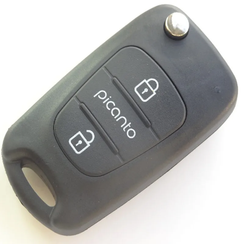 DAKATU New 3 Buttons Flip Folding Remote Key Shell For KIA Picanto
