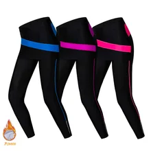 Женские штаны для велоспорта на осень и зиму, теплые флисовые штаны для горного велосипеда, 4D мягкие длинные штаны для велоспорта, бермуды Ciclismo