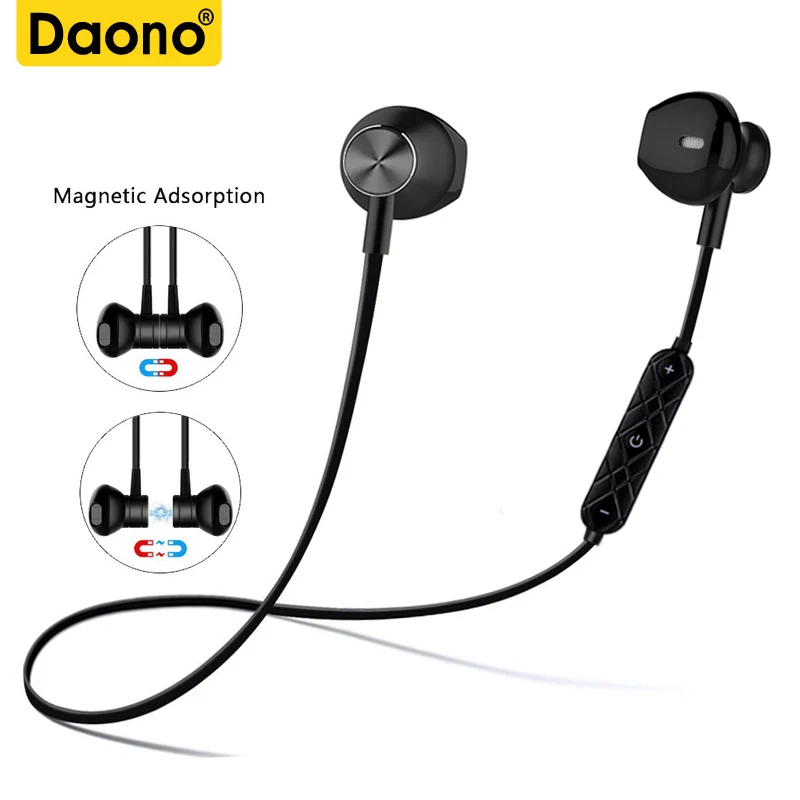 

DAONO i8 Sports Wireless Bluetooth Earphones V4.1 Stereo Running Headset Magnet Noise Reduction Earbuds with Mic for xiaomi