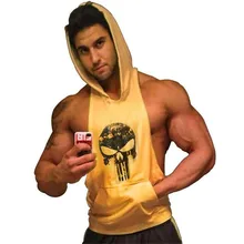 Тренд мужской жилет супер Западный стиль мужской s Череп с капюшоном жилет