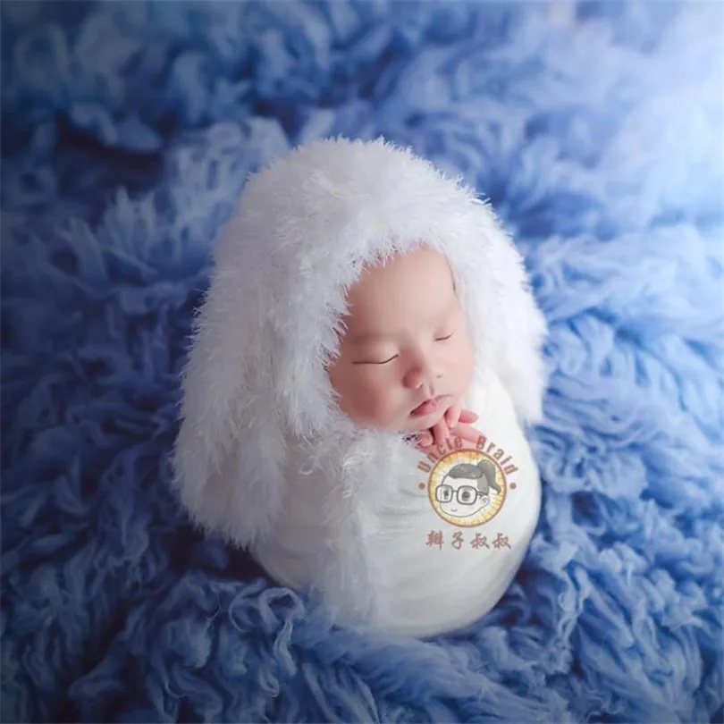 Newborn Baby Flokati Rug blanket backdrop Baby swaddle blanket