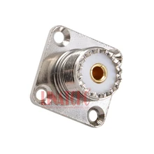 10 шт в массовой продаже фланец 4 отверстия панели so239 женский разъем UHF соединитель антенны автомобильного радиоприемника