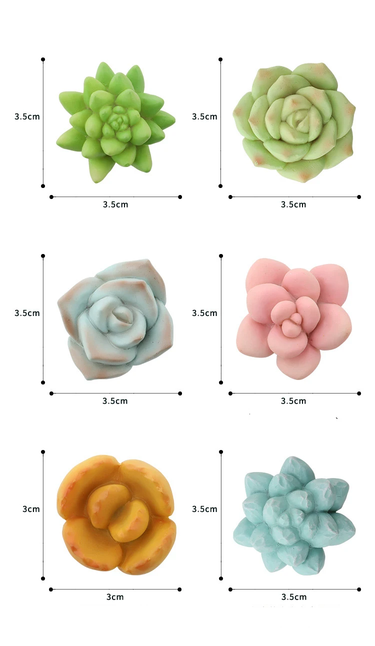 Резиновые магниты на холодильник искусственные мясистые растения бонсай комплект поддельные цветок ваза сувенир магнитная доска наклейки