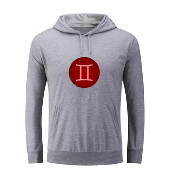 

Constellation Taurus Gemini Symbol New Design Unisex Hoodie White Gray Sweatshirt Hooded Tops Graphic Printed Fashion Pullover
